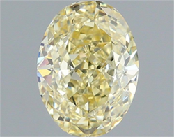 Picture of Lab Grown Diamond 1.52 Carats, Oval with  Cut, Fancy Light Yellow Color, VVS2 Clarity and Certified by IGI