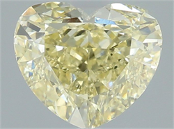Picture of Lab Grown Diamond 2.51 Carats, Heart with  Cut, Fancy Yellow Color, VVS2 Clarity and Certified by IGI