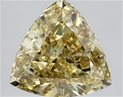 Picture of Lab Grown Diamond 2.08 Carats, TRIANGULAR with  Cut, Fancy Intense Yellow Color, VS1 Clarity and Certified by IGI
