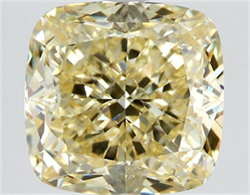 Picture of Lab Grown Diamond 2.57 Carats, CUSHION MODIFIED with  Cut, Fancy Yellow Color, VS1 Clarity and Certified by IGI