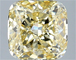 Picture of Lab Grown Diamond 2.54 Carats, CUSHION MODIFIED with  Cut, Fancy Yellow Color, VS1 Clarity and Certified by IGI