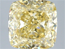 Picture of Lab Grown Diamond 3.07 Carats, CUSHION MODIFIED with  Cut, Fancy Yellow Color, VVS2 Clarity and Certified by IGI