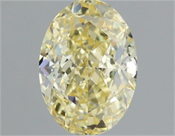 Picture of Lab Grown Diamond 1.60 Carats, Oval with  Cut, Fancy Intense Yellow Color, VVS2 Clarity and Certified by IGI