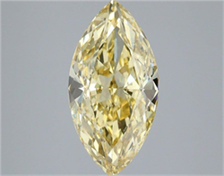 Picture of Lab Grown Diamond 4.06 Carats, Marquise with  Cut, Fancy Intense Yellow Color, VS2 Clarity and Certified by IGI