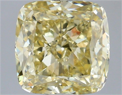 Picture of Lab Grown Diamond 3.09 Carats, CUSHION MODIFIED with  Cut, Fancy Yellow Color, VS1 Clarity and Certified by IGI