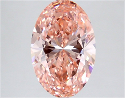 Picture of Lab Grown Diamond 3.10 Carats, Oval with  Cut, Fancy Vivid Pink Color, VS1 Clarity and Certified by IGI