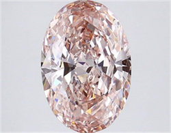 Picture of Lab Grown Diamond 3.02 Carats, Oval with  Cut, Fancy Intense Pink Color, VS1 Clarity and Certified by IGI
