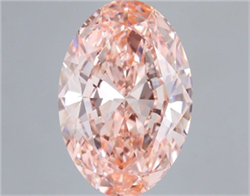 Picture of Lab Grown Diamond 10.02 Carats, Oval with  Cut, Fancy Vivid Pink Color, VS2 Clarity and Certified by IGI
