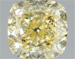 Picture of Lab Grown Diamond 1.52 Carats, CUSHION MODIFIED with  Cut, Fancy Yellow Color, VS1 Clarity and Certified by IGI
