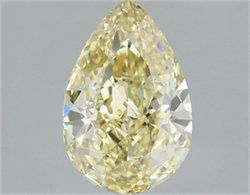 Picture of Lab Grown Diamond 1.60 Carats, Pear with  Cut, Fancy Intense Yellow Color, VS1 Clarity and Certified by IGI