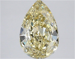 Picture of Lab Grown Diamond 2.07 Carats, Pear with  Cut, Fancy Yellow Color, VS1 Clarity and Certified by IGI