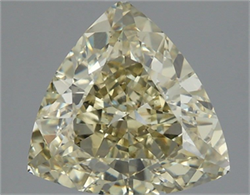 Picture of Lab Grown Diamond 2.57 Carats, TRIANGULAR with  Cut, Fancy Light Yellow Color, VS1 Clarity and Certified by IGI