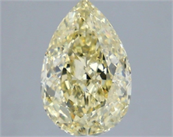 Picture of Lab Grown Diamond 2.10 Carats, Pear with  Cut, Fancy Yellow Color, VS1 Clarity and Certified by IGI