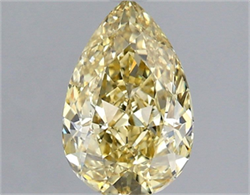Picture of Lab Grown Diamond 1.51 Carats, Pear with  Cut, Fancy Yellow Color, VS1 Clarity and Certified by IGI