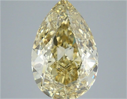 Picture of Lab Grown Diamond 5.55 Carats, Pear with  Cut, Fancy Yellow Color, VS1 Clarity and Certified by IGI