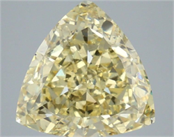 Picture of Lab Grown Diamond 6.07 Carats, TRIANGULAR with  Cut, Fancy Yellow Color, VS1 Clarity and Certified by IGI