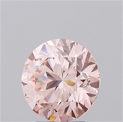 Picture of Lab Grown Diamond 3.02 Carats, Round with Ideal Cut, Fancy Intense Pink Color, VS1 Clarity and Certified by IGI