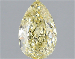 Picture of Lab Grown Diamond 1.52 Carats, Pear with  Cut, Fancy Intense Yellow Color, VVS2 Clarity and Certified by IGI