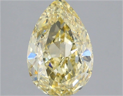 Picture of Lab Grown Diamond 2.57 Carats, Pear with  Cut, Fancy Intense Yellow Color, VS1 Clarity and Certified by IGI