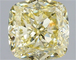 Picture of Lab Grown Diamond 2.08 Carats, CUSHION MODIFIED with  Cut, Fancy Yellow Color, VS1 Clarity and Certified by IGI