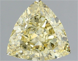Picture of Lab Grown Diamond 1.59 Carats, TRIANGULAR with  Cut, Fancy Intense Yellow Color, VS1 Clarity and Certified by IGI