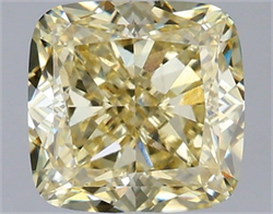 Picture of Lab Grown Diamond 2.09 Carats, CUSHION MODIFIED with  Cut, Fancy Intense Yellow Color, VS1 Clarity and Certified by IGI
