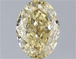 Picture of Lab Grown Diamond 1.60 Carats, Oval with  Cut, Fancy Yellow Color, VVS2 Clarity and Certified by IGI