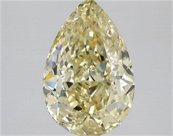 Picture of Lab Grown Diamond 2.05 Carats, Pear with  Cut, Fancy Intense Yellow Color, VS1 Clarity and Certified by IGI