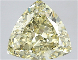 Picture of Lab Grown Diamond 3.10 Carats, TRIANGULAR with  Cut, Fancy Yellow Color, VVS2 Clarity and Certified by IGI