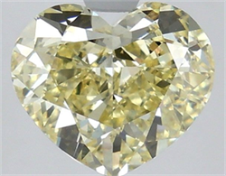 Picture of Lab Grown Diamond 3.24 Carats, Heart with  Cut, Fancy Yellow Color, VS1 Clarity and Certified by IGI