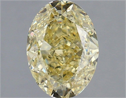 Picture of Lab Grown Diamond 2.03 Carats, Oval with  Cut, Fancy Yellow Color, VVS2 Clarity and Certified by IGI