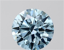 Picture of Lab Grown Diamond 2.04 Carats, Round with Ideal Cut, Fancy Intense Blue Color, VS1 Clarity and Certified by IGI