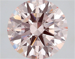 Picture of Lab Grown Diamond 2.03 Carats, Round with Ideal Cut, Fancy Pink Color, VS1 Clarity and Certified by IGI