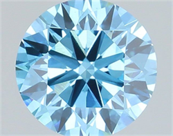 Picture of Lab Grown Diamond 1.52 Carats, Round with Very Good Cut, Fancy Vivid Blue Color, VS2 Clarity and Certified by IGI