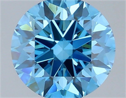 Picture of Lab Grown Diamond 1.53 Carats, Round with Excellent Cut, Fancy Vivid Blue Color, VS1 Clarity and Certified by IGI