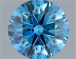 Picture of Lab Grown Diamond 1.59 Carats, Round with Excellent Cut, Fancy Vivid Blue Color, VS1 Clarity and Certified by IGI