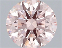 Picture of Lab Grown Diamond 1.54 Carats, Round with Ideal Cut, Fancy Vivid Pink Color, VVS2 Clarity and Certified by IGI
