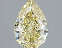Picture of Lab Grown Diamond 2.09 Carats, Pear with  Cut, Fancy Yellow Color, VS1 Clarity and Certified by IGI
