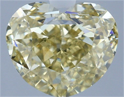 Picture of Lab Grown Diamond 2.02 Carats, Heart with  Cut, Fancy Yellow Color, VS1 Clarity and Certified by IGI