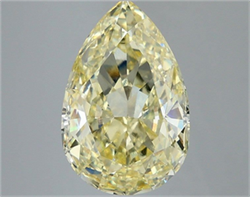Picture of Lab Grown Diamond 5.09 Carats, Pear with  Cut, Fancy Yellow Color, VS1 Clarity and Certified by IGI