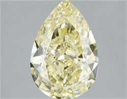 Picture of Lab Grown Diamond 2.10 Carats, Pear with  Cut, Fancy Yellow Color, VS1 Clarity and Certified by IGI