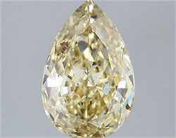 Picture of Lab Grown Diamond 2.10 Carats, Pear with  Cut, Fancy Yellow Color, VS1 Clarity and Certified by IGI
