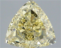 Picture of Lab Grown Diamond 3.06 Carats, TRIANGULAR with  Cut, Fancy Yellow Color, VVS2 Clarity and Certified by IGI