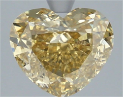 Picture of Lab Grown Diamond 3.50 Carats, Heart with  Cut, Fancy Intense Yellow Color, VS1 Clarity and Certified by IGI