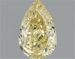 Picture of Lab Grown Diamond 1.30 Carats, Pear with  Cut, Fancy Yellow Color, VS1 Clarity and Certified by IGI