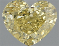 Picture of Lab Grown Diamond 2.09 Carats, Heart with  Cut, Fancy Intense Yellow Color, VS1 Clarity and Certified by IGI