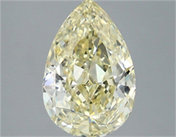 Picture of Lab Grown Diamond 3.09 Carats, Pear with  Cut, Fancy Yellow Color, VVS2 Clarity and Certified by IGI