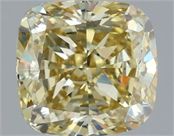 Picture of Lab Grown Diamond 2.09 Carats, CUSHION MODIFIED with  Cut, Fancy Yellow Color, VVS2 Clarity and Certified by IGI