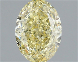Picture of Lab Grown Diamond 1.59 Carats, Oval with  Cut, Fancy Yellow Color, VS1 Clarity and Certified by IGI