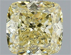 Picture of Lab Grown Diamond 2.05 Carats, CUSHION MODIFIED with  Cut, Fancy Light Yellow Color, VS1 Clarity and Certified by IGI